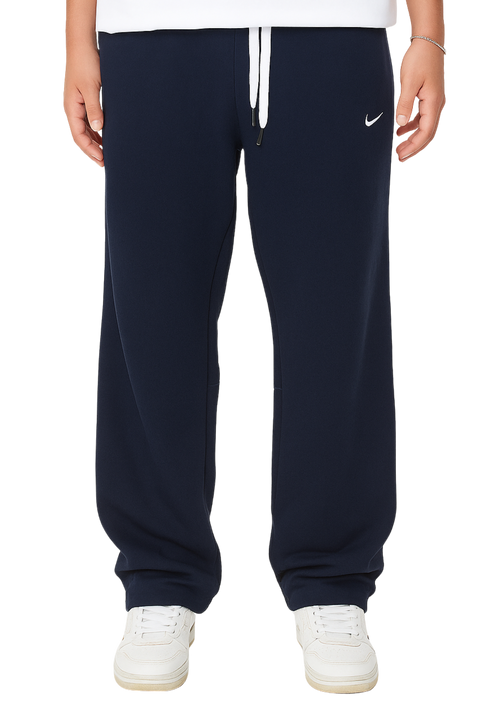 "Front view – Nokkta Nike Navy Wide-Leg Oversized Sweatpants"