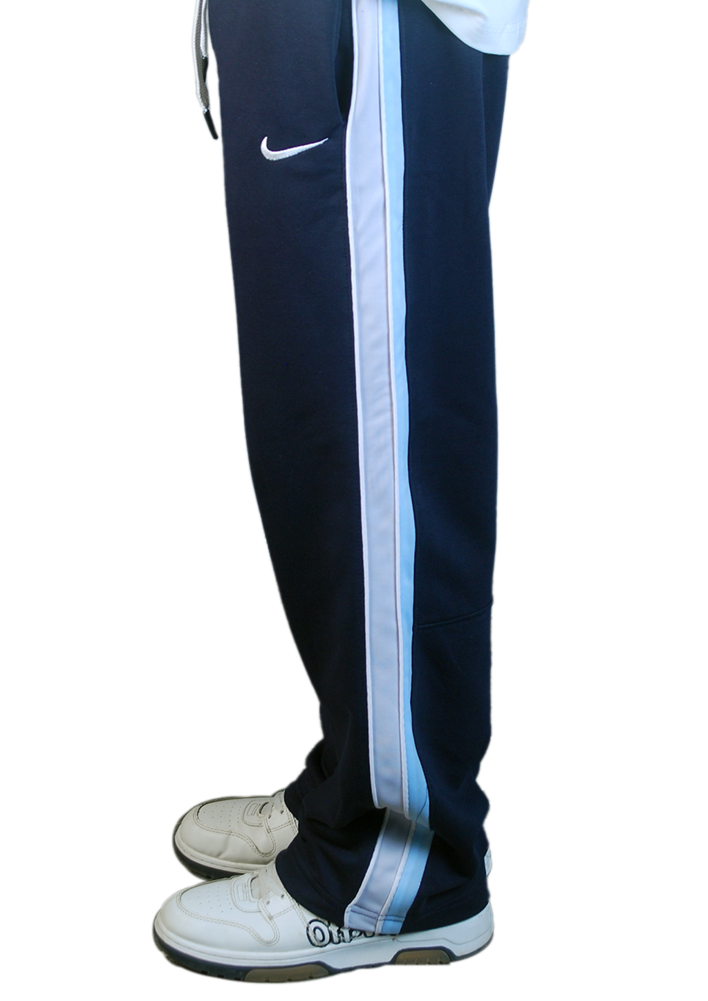 "Side view – Nokkta Nike Navy Wide-Leg Oversized Sweatpants"