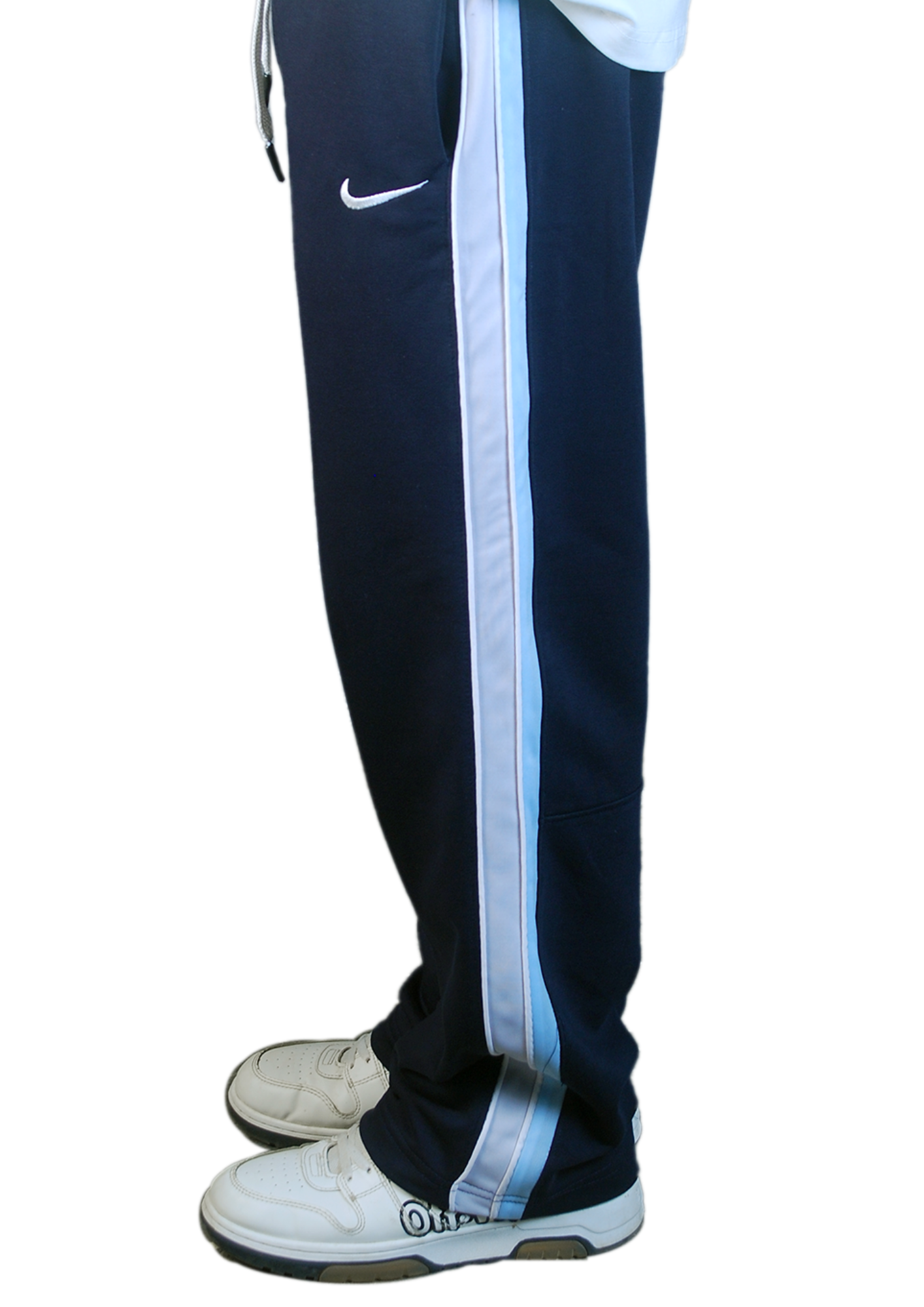 "Side view – Nokkta Nike Navy Wide-Leg Oversized Sweatpants"