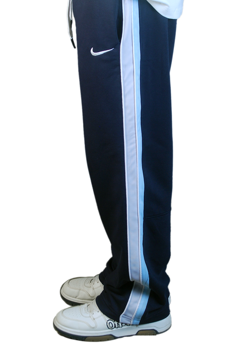 "Side view – Nokkta Nike Navy Wide-Leg Oversized Sweatpants"