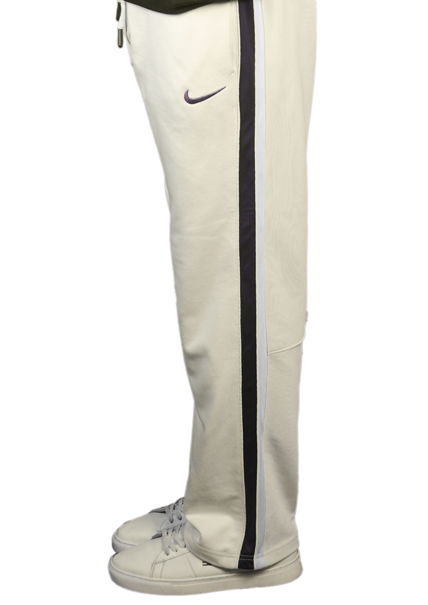 "Side view – Nokkta Nike White Wide-Leg Oversized Sweatpants"